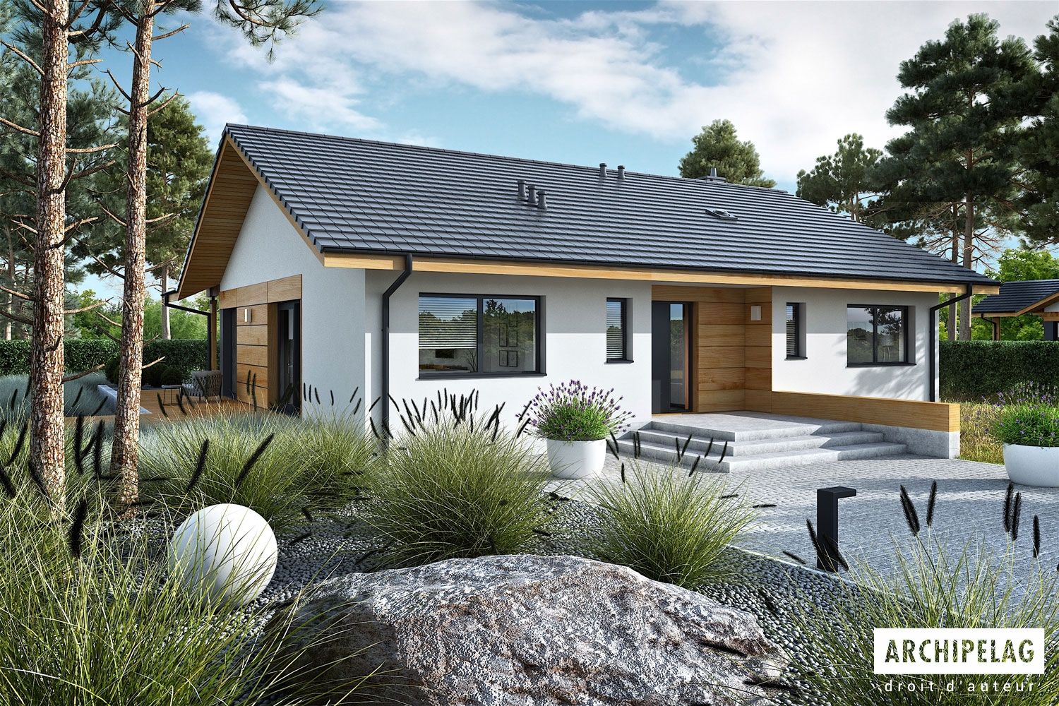 Maison Ossature Bois MINI 4 W II (130 m², 3 à 5 Chambres)