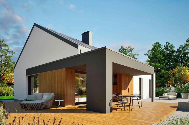 Maison ossature bois kit RE2020 "MINI 24 " 108 m² 3 chambres (AUTO-CONSTRUCTION)