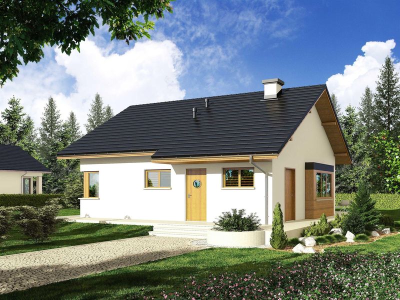 Maison ossature bois kit / plan de maison "TORI III ECONOMIC WA" 80 m2 RE 2020