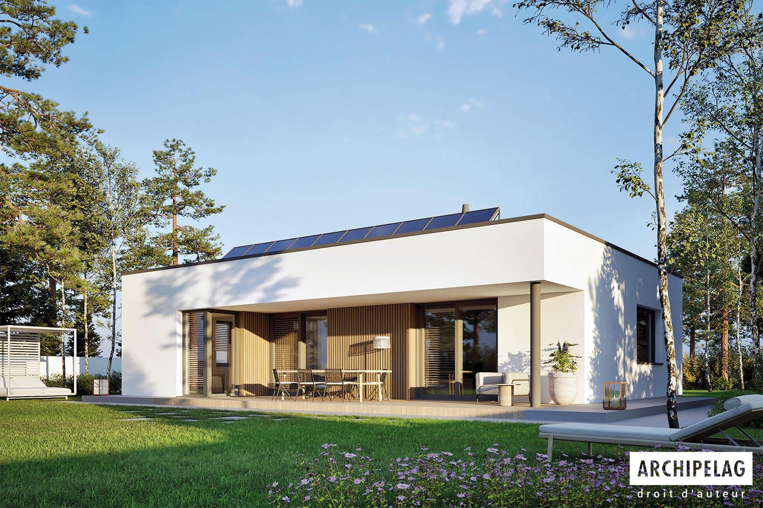 Maison Bois Moderne 100 m² , MINI 25 ,  3 Chambres