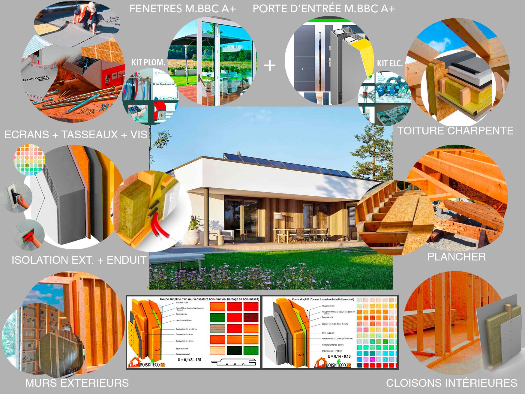 MINI 25 — Maison en Bois en Kit Ossature Bois 100 m², 3 Chambres (RE2020)