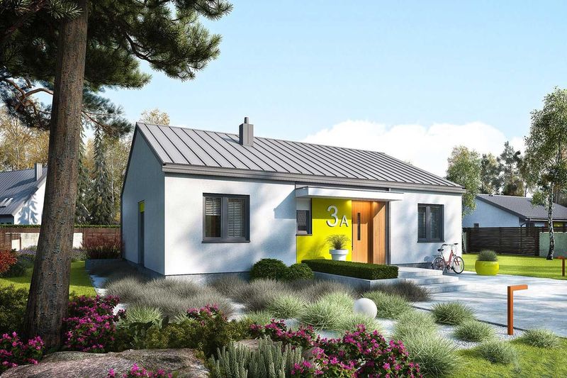 Maison ossature bois, préfabriquée en kit "MINI 3 PLUS " / Isolation par l'extérieur RE 2020 / 87 m2 / 3CH