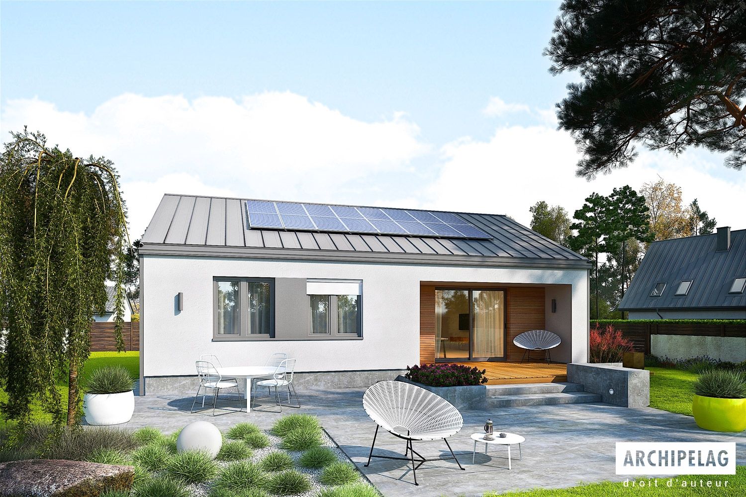 Maison Préfabriquée Bois MINI 3 PLUS 87 m² , 3 Chambres