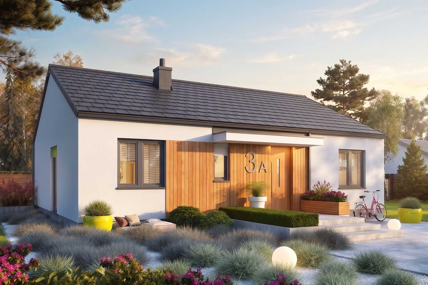 MINI 3 PLUS — Maison en Bois en Kit Ossature Bois 87 m², 3 Chambres (RE2020)