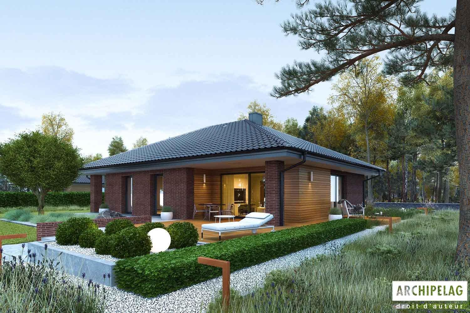 Maison en ossature bois préfabriquée kit MINI 4, 120 m², 3 chambres