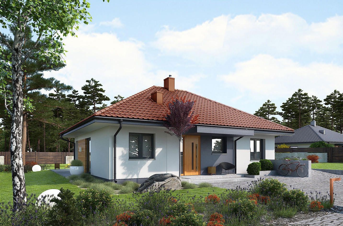 Maison Ossature Bois MINI 1 G1 88 m² , 3 Chambres + Garage