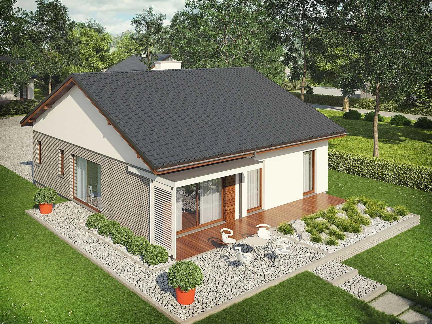 Maison ossature bois kit / plan "ARMANDO II G1" 111 m² / Auto-construction