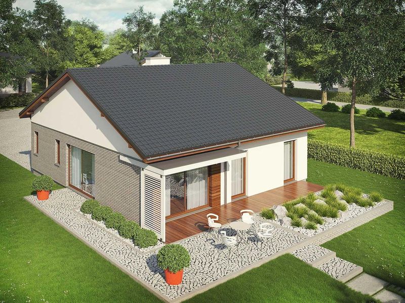 Maison ossature bois kit / plan "ARMANDO II G1" 111 m² / Auto-construction