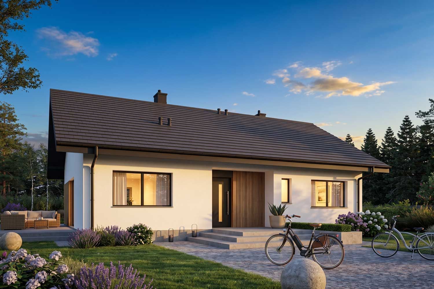 MINI 4 W IV — Maison en Bois en Kit Ossature Bois 110 m², 3 à 5 Chambres (RE2020)