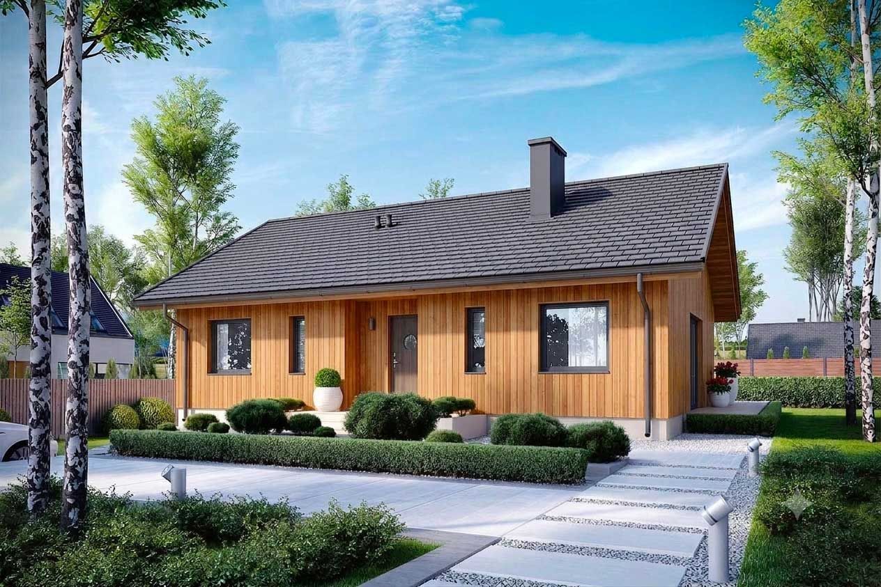 KORNEL V-BOIS — Maison en Bois en Kit Ossature Bois 100 m², 3 Chambres (RE2020) Prix spécial type maison sur les pieux