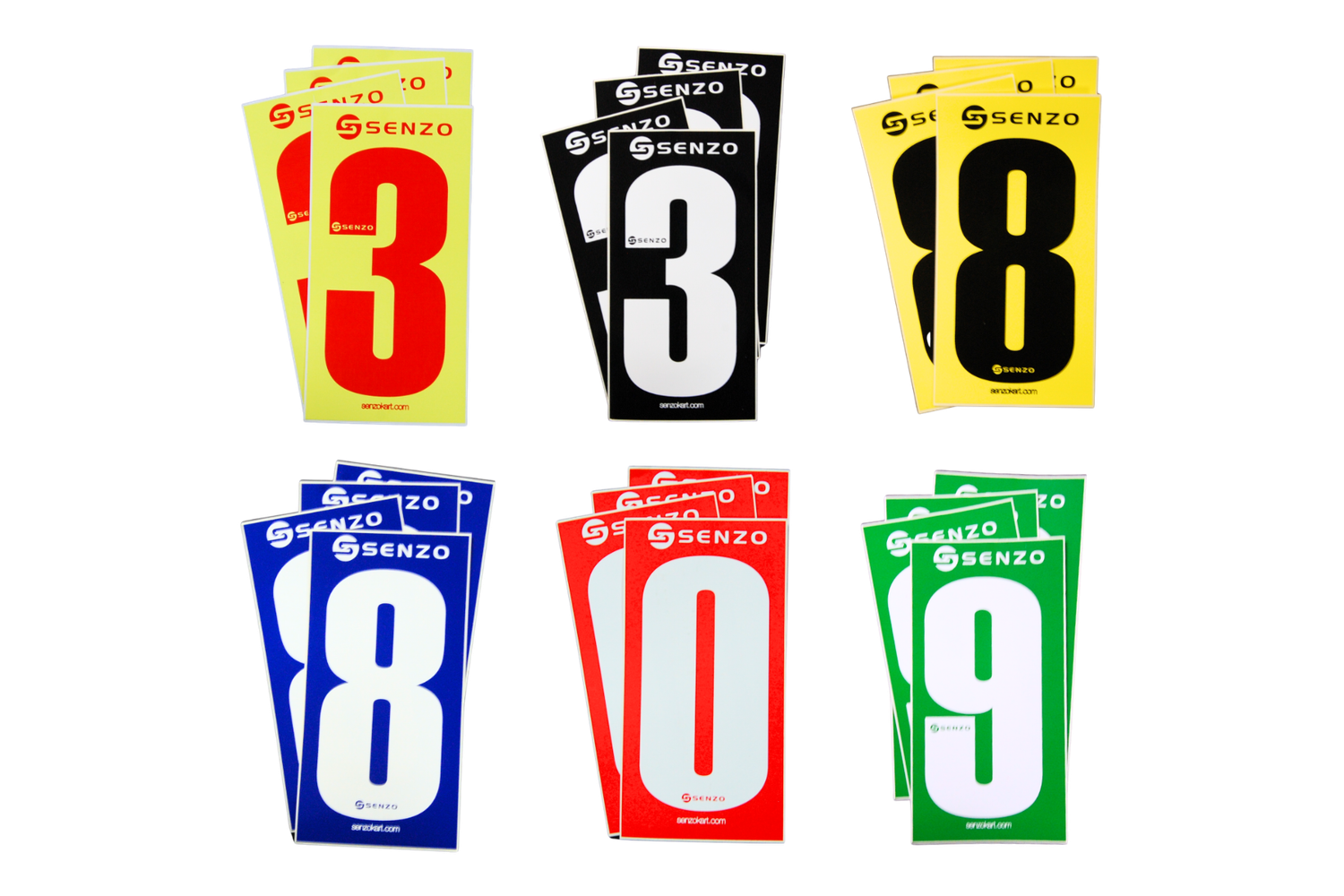 Kart Number Stickers Set (Pack of 4)