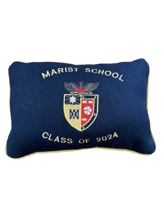 Wool Embroidered Crest Pillow