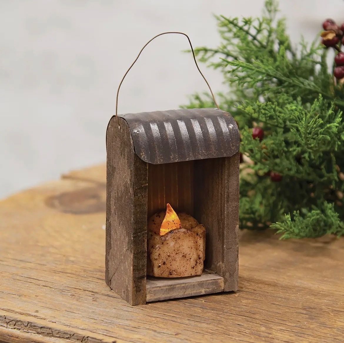 Tin Roof Tea Light Hut (candle sold separately)