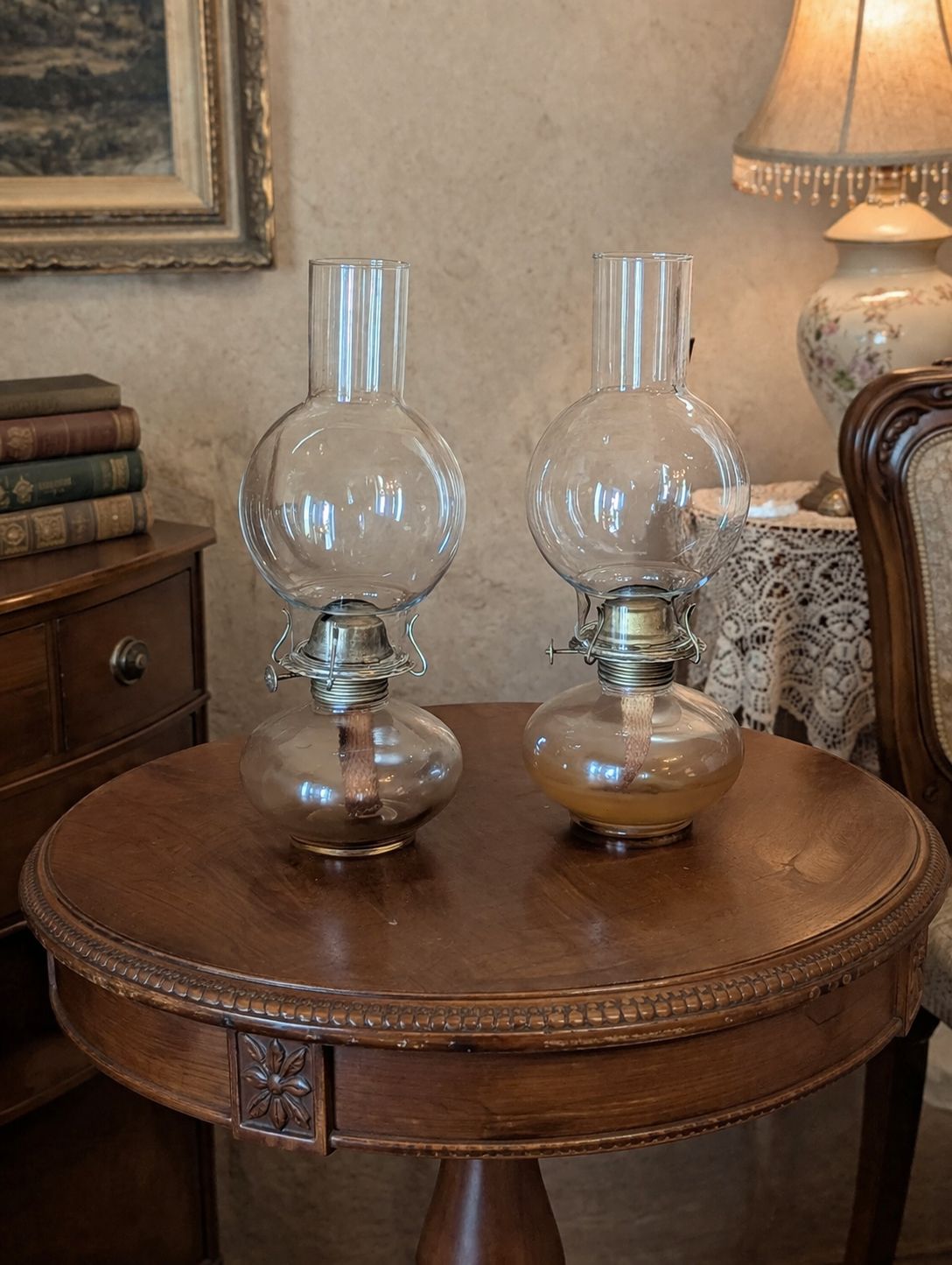 Vintage oil lamps