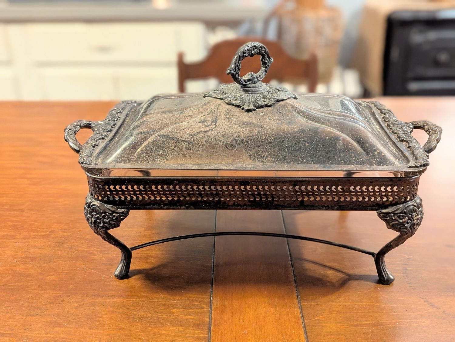 Antique Silver Plated Casirol Dish