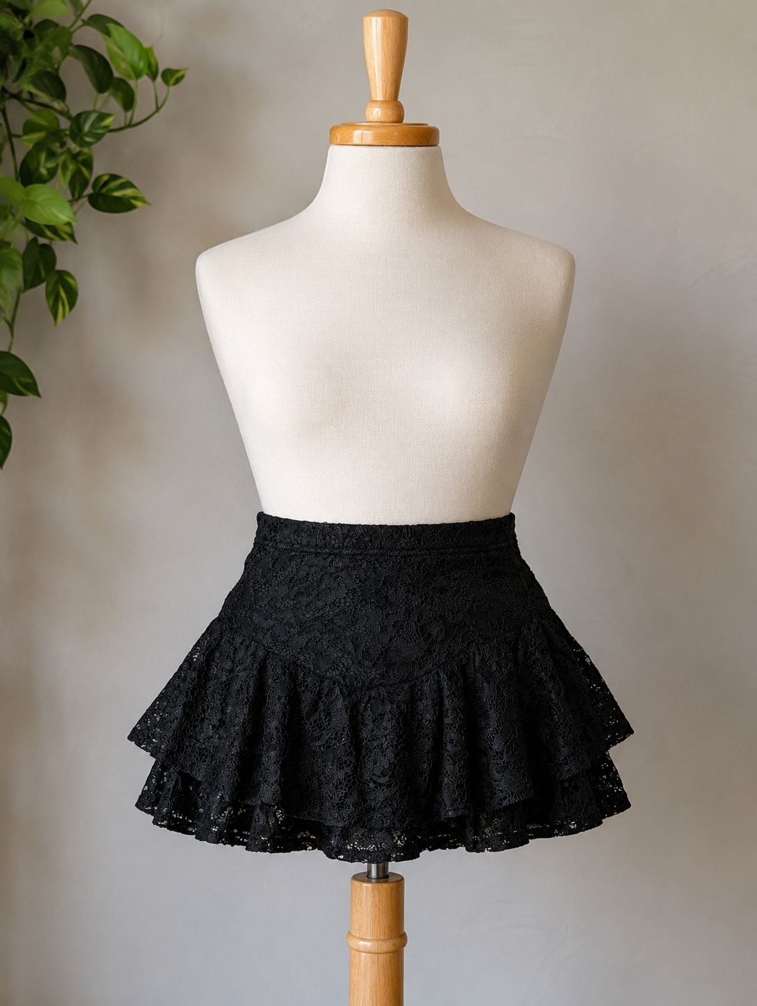 Short Black Laced Skirt