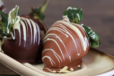 Milk Chocolate Dipped Strawberries - 2 for $5.00 Pick Up at Strawberry Shack On Feb. 14th, 2024 VALENTINE'S DAY!