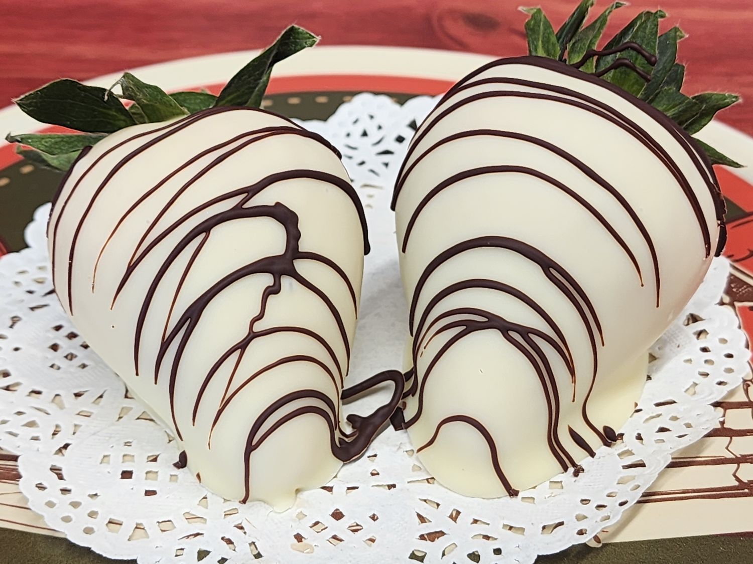 CBAD - White Chocolate Dipped Strawberries - 2 for $5.50 Pick Up at The Carlsbad Strawberry Shack On Feb. 14th, 2025 VALENTINE&#39;S DAY!