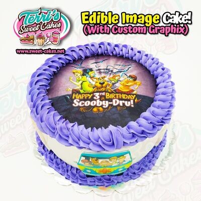 Round Edible Image Cake