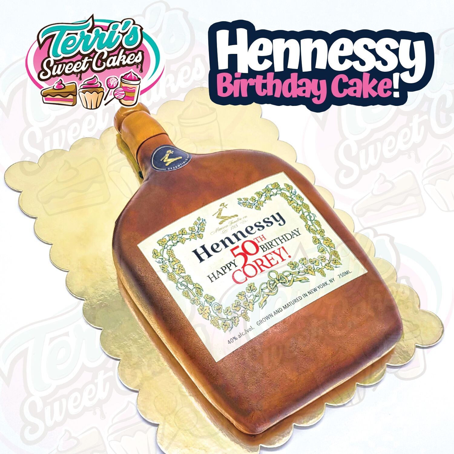 Hennessy Bottle Cake