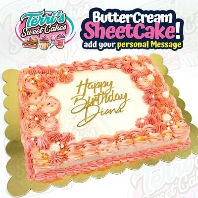 Buttercream Rosette Sheet Cake