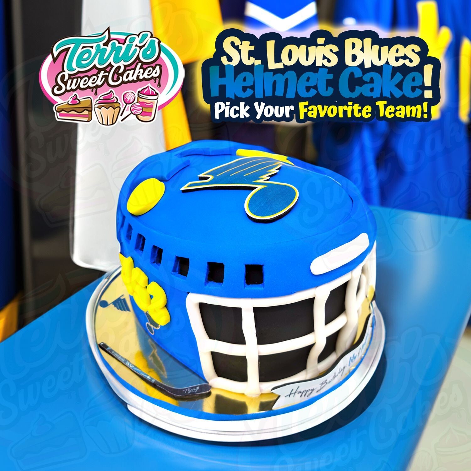 St. Louis Blues Helmet Cake