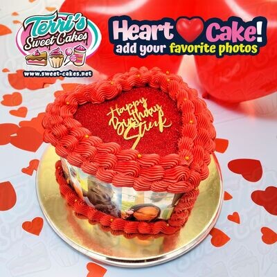 Custom Heart-Shaped Cake