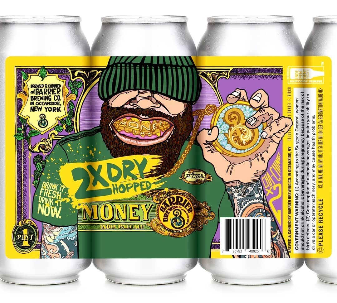 Barrier Brewing 2X Dry Money IPA  (4-PACK)