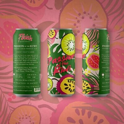 Pariah Brewing Passion Of The Kiwi Berliner Passionfruit Kiwi and Pink Guava (4 PACK)