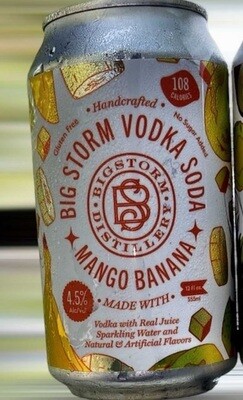 Big Storm Distilling Vodka Soda Mango Banana