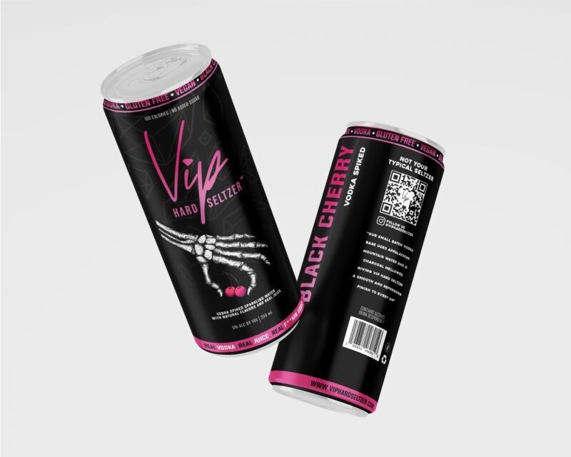 VIP Hard Seltzer Black Cherry Vodka Slim