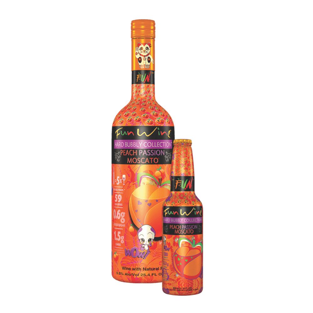 Fun Wine Peach Passion Moscato Premium Wine Cocktail 330mL