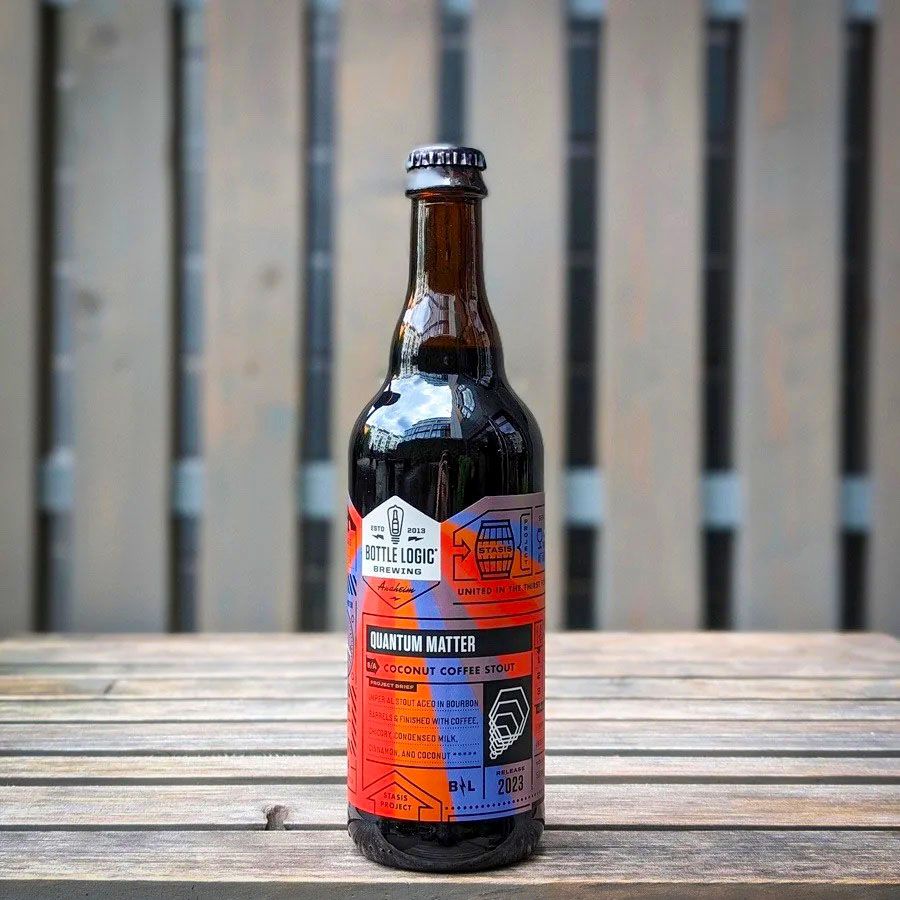 Bottle Logic Quantum Matter Bourbon Barrel Aged Vietnamese Coffee Inspired Imperial Stout with Coconut and Cinnamon 500mL Bottle