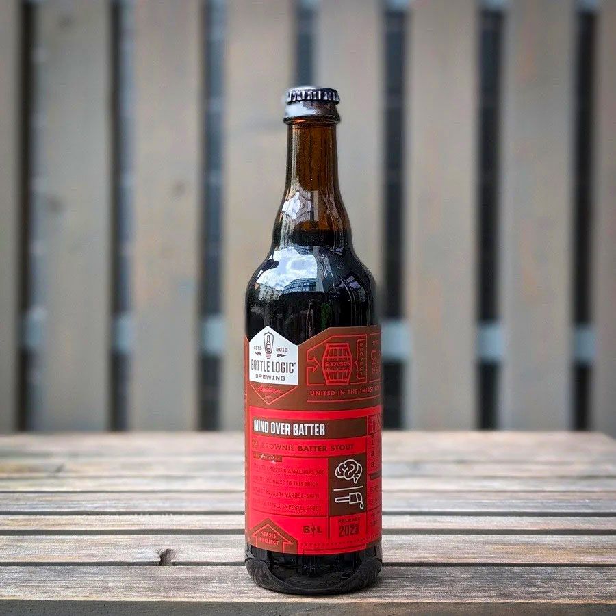 Bottle Logic Mind Over Batter Bourbon Barrel Aged Walnut Brownie Inspired Imperial Stout​ 500mL Bottle