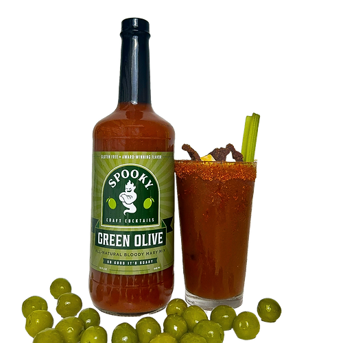 Spooky Bloody Mary Green Olive Mix