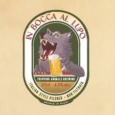Tripping Animals In Bocca Al Lupo Italian Pilsner Tripping Animals In Bocca Al Lupo Italian Pilsner