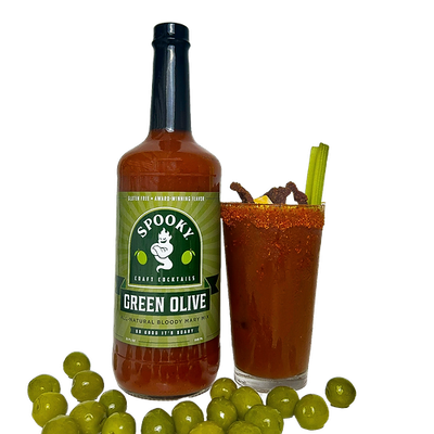 Spooky Bloody Mary Green Olive Mix