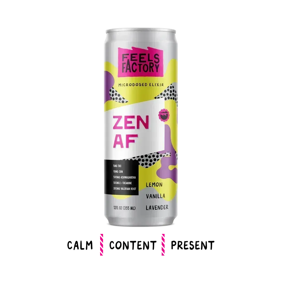Drekker Feels Factory - Zen AF 5mg THC 12oz Cans