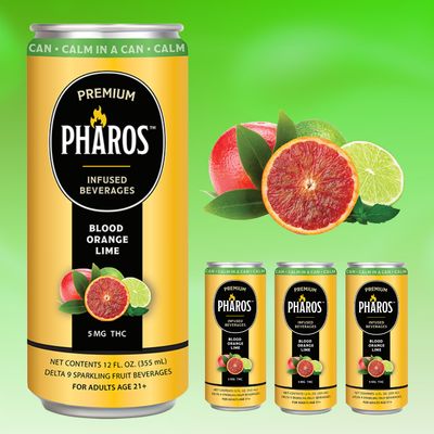 Pharos Blood Orange Lime 5mg 12oz 4-Pack