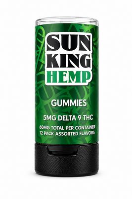 Sun King Hemp 5mg Delta 9 THC Gummies