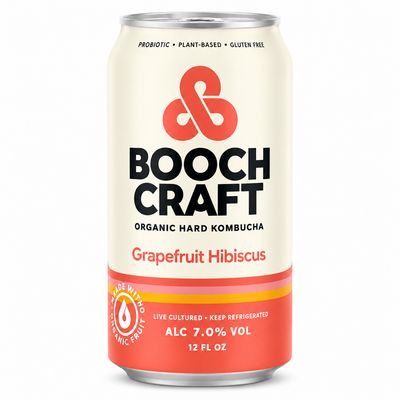 Boochcraft Grapefruit Hibiscus Organic Hard Kombucha