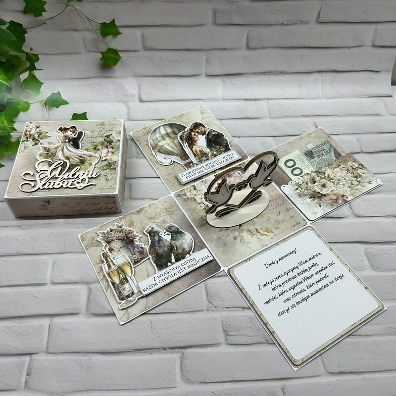 Exploding box ślubny – elegancka pamiątka romantyczna