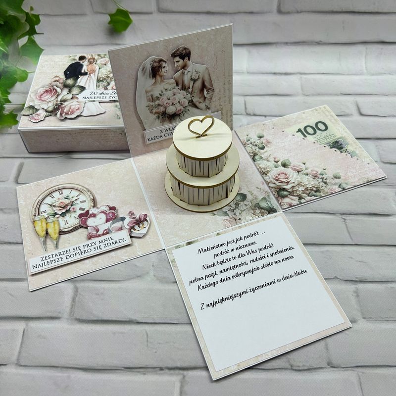 Exploding box ślubny – elegancka pamiątka romantyczna