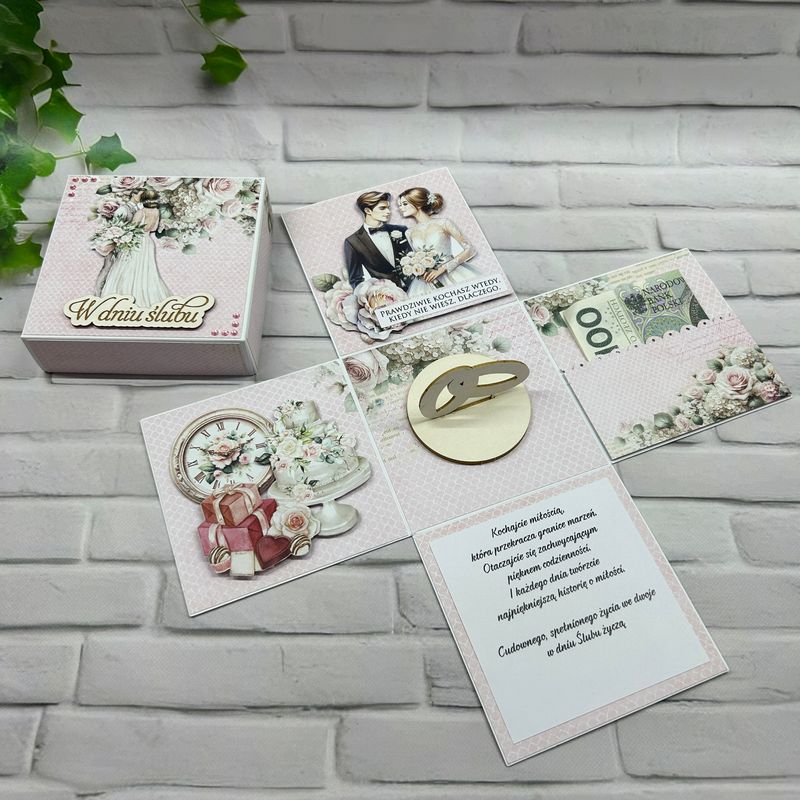 Exploding box ślubny – elegancka pamiątka minimalistyczna