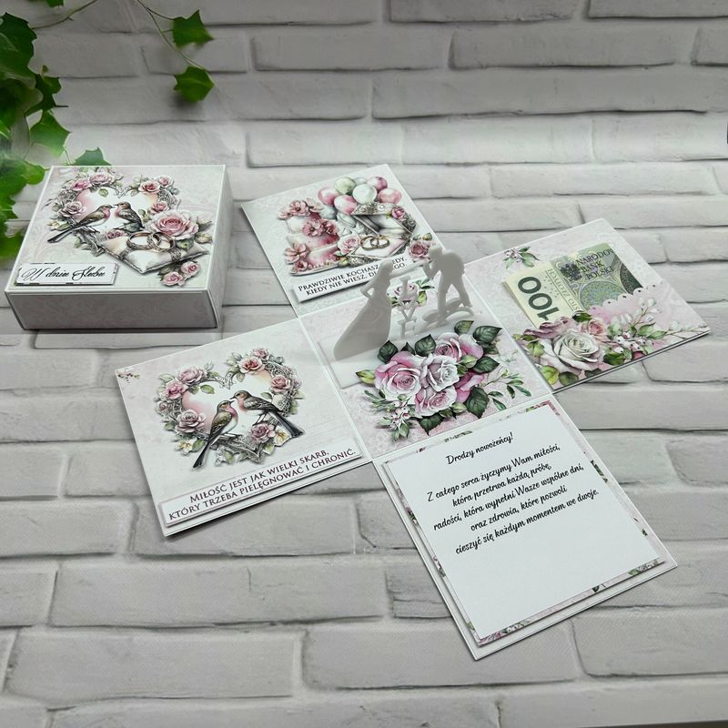 Exploding box ślubny – elegancka pamiątka minimalistyczna