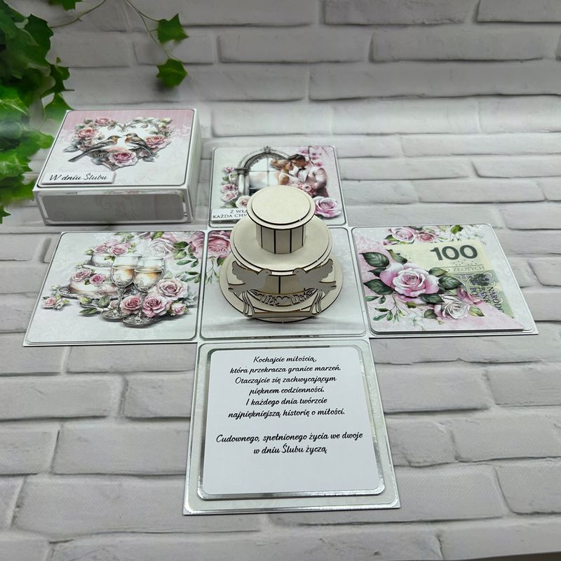 Exploding box ślubny – elegancka pamiątka romantyczna