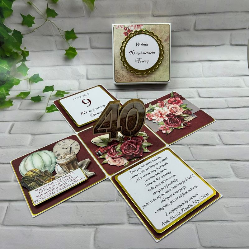 Exploding Box na 40. Urodziny – Personalizowany Prezent na Jubileusz