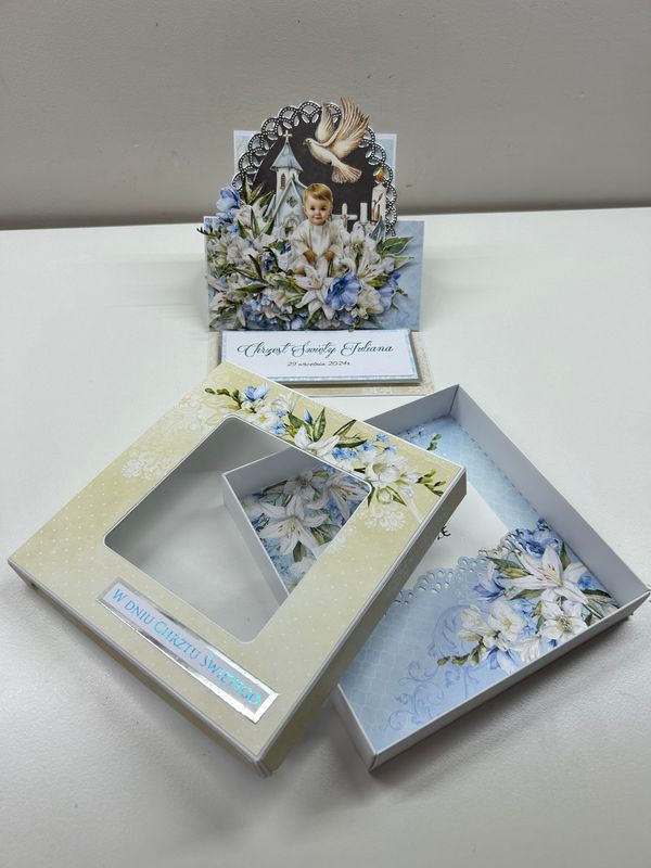 Kartka Sztalugowa na Chrzest w Pudełku – Personalizowana