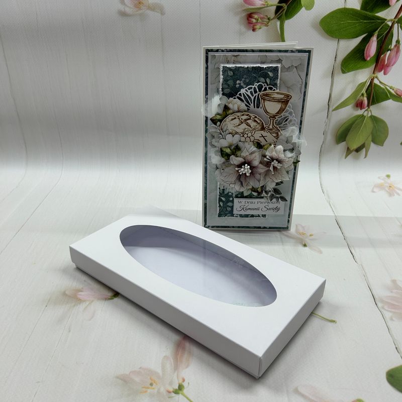Kartka komunijna DL w pudełku - wyjątkowa pamiątka