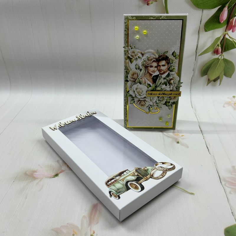 Ekskluzywna kartka ślubna ✨ pudełko + złote detale